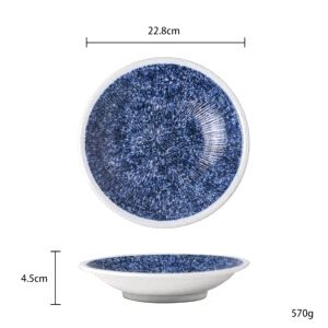 Assiette japonaise creuse "Honmono"