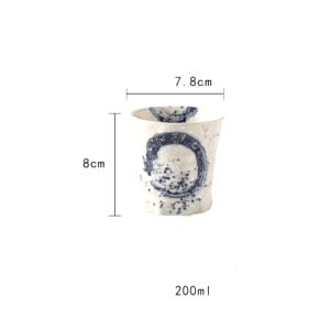Tasse japonaise en céramique dessinée main « Tsukuda »