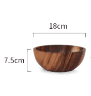 Bol et saladier en acacia "Akashiya" (8 tailles) – Image 3