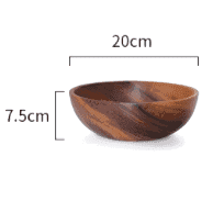 Bol et saladier en acacia "Akashiya" (8 tailles) – Image 2