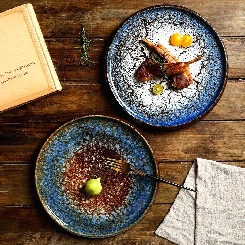 Assiette japonaise en céramique "Hi to kōri" – Image 8