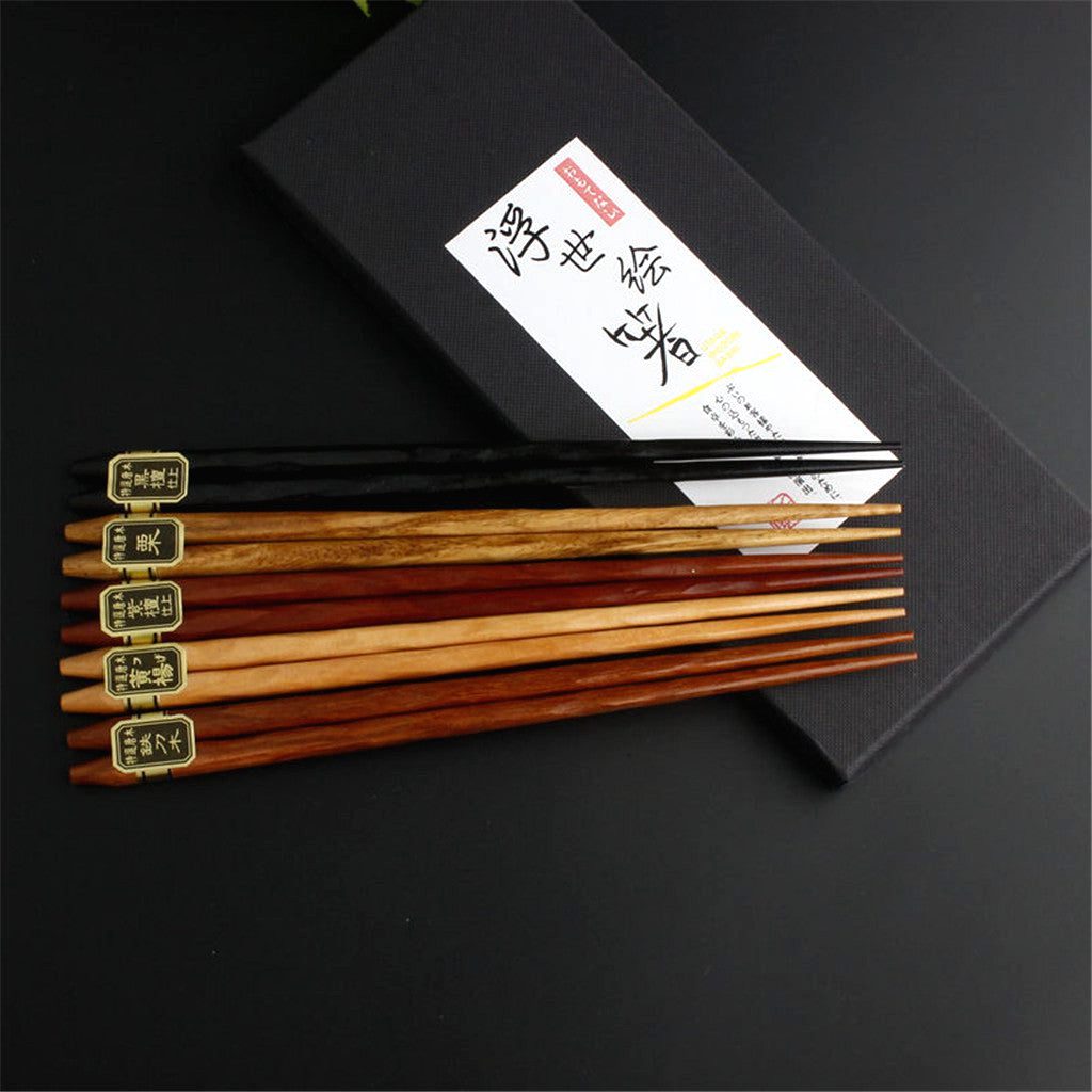 Coffret 5 baguettes collection « Kitakyushu » motif bois naturel – Image 6