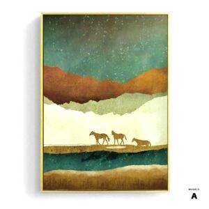 Affiche japonaise - « Montagne Ocre »
