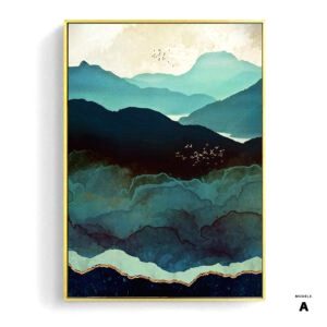 Affiche japonaise, paysage abstrait - « Profondeurs de la mer »