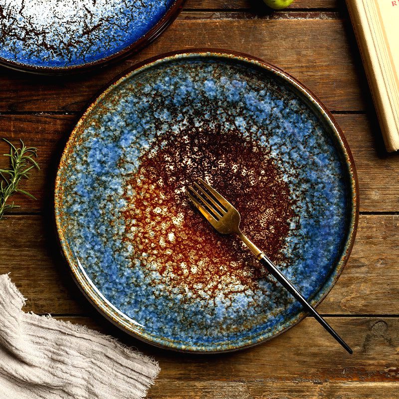 Assiette japonaise en céramique "Hi to kōri" – Image 6